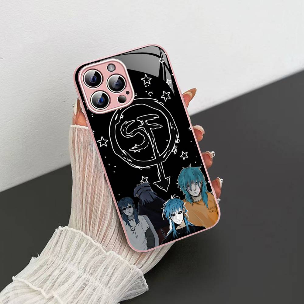 Хоррор S-Салли Ф-Фейс Игра на выживание Закаленное стекло Для Iphone 14 13 12 11 Pro Mini XS MAX 14Plus X XS XR Чехол