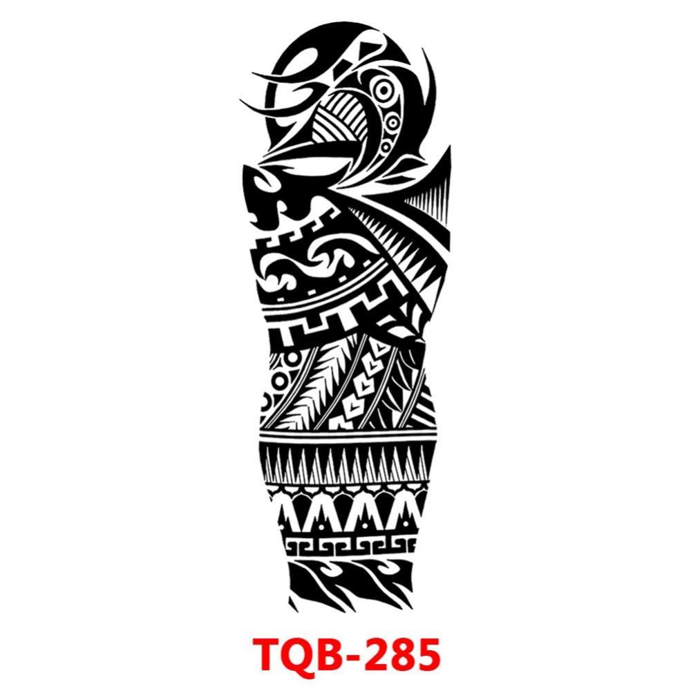 Full Arm Fake Tattoo Sleeve Men and Women Temporary Tattoo Sticker Lion Werewolf Cross Big Arm Tattoo Waterproof