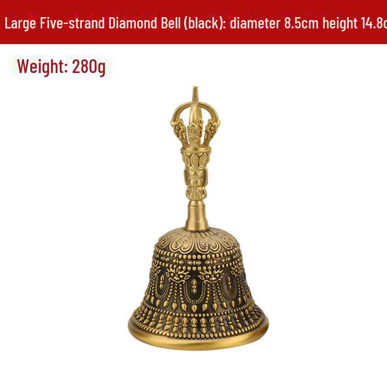 «Латунная ручная погремушка с пятью колокольчиками для использования дома или в магазине»