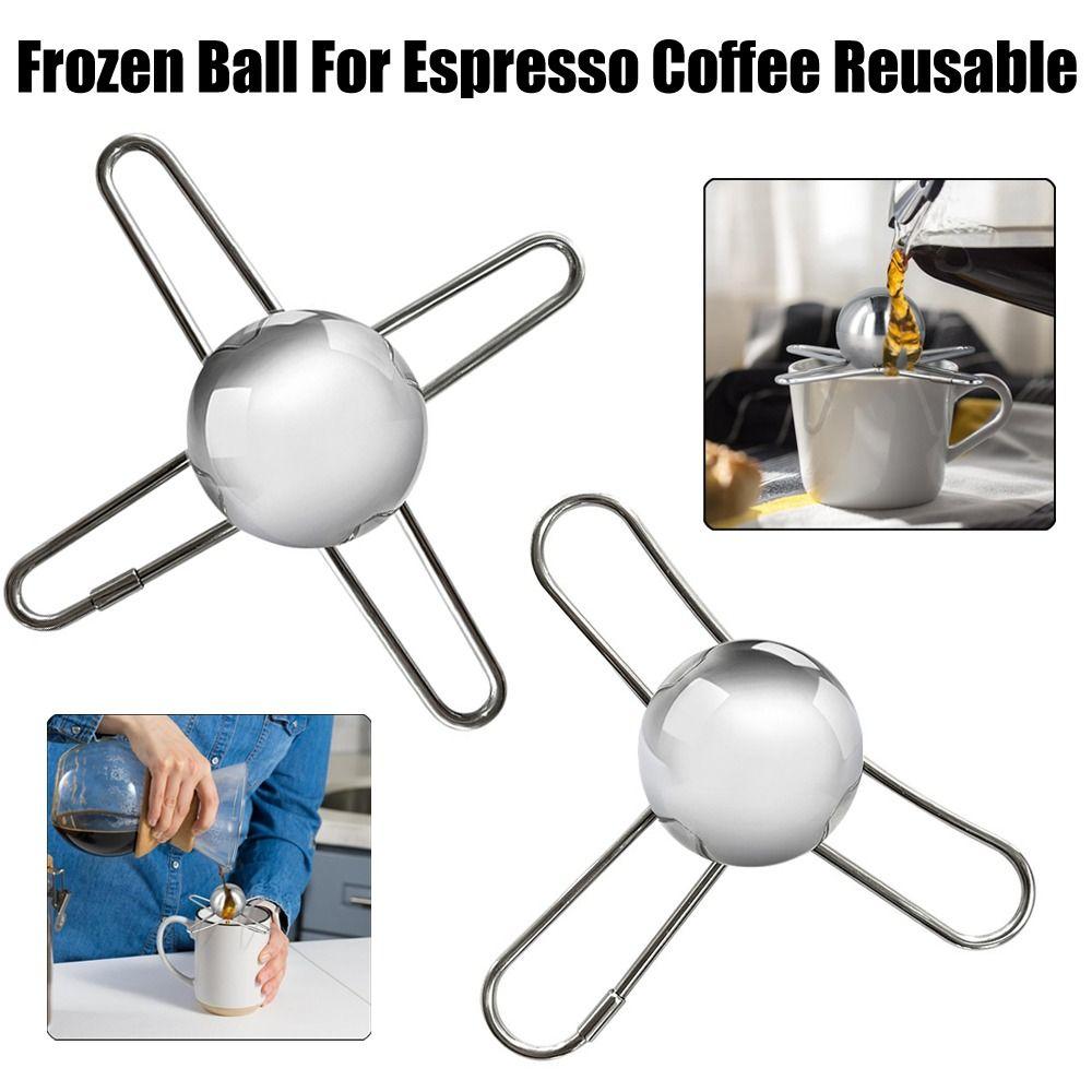 Reusable Cooling Coffee Tool Espresso Cooler Iced Coffee Chiller Frozen Ball for Coffee Wine