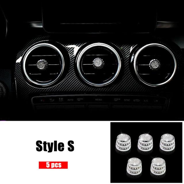 Для Mercedes Benz C GLC Class W205 X253 Накладка на центральную консоль с бриллиантами, кристаллическая наклейка, аксессуары для интерьера