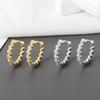 Серьги-кольца из серебра 925 пробы с круглым цирконием Модные женские серьги-кольца Простые элегантные украшения для повседневного ношения