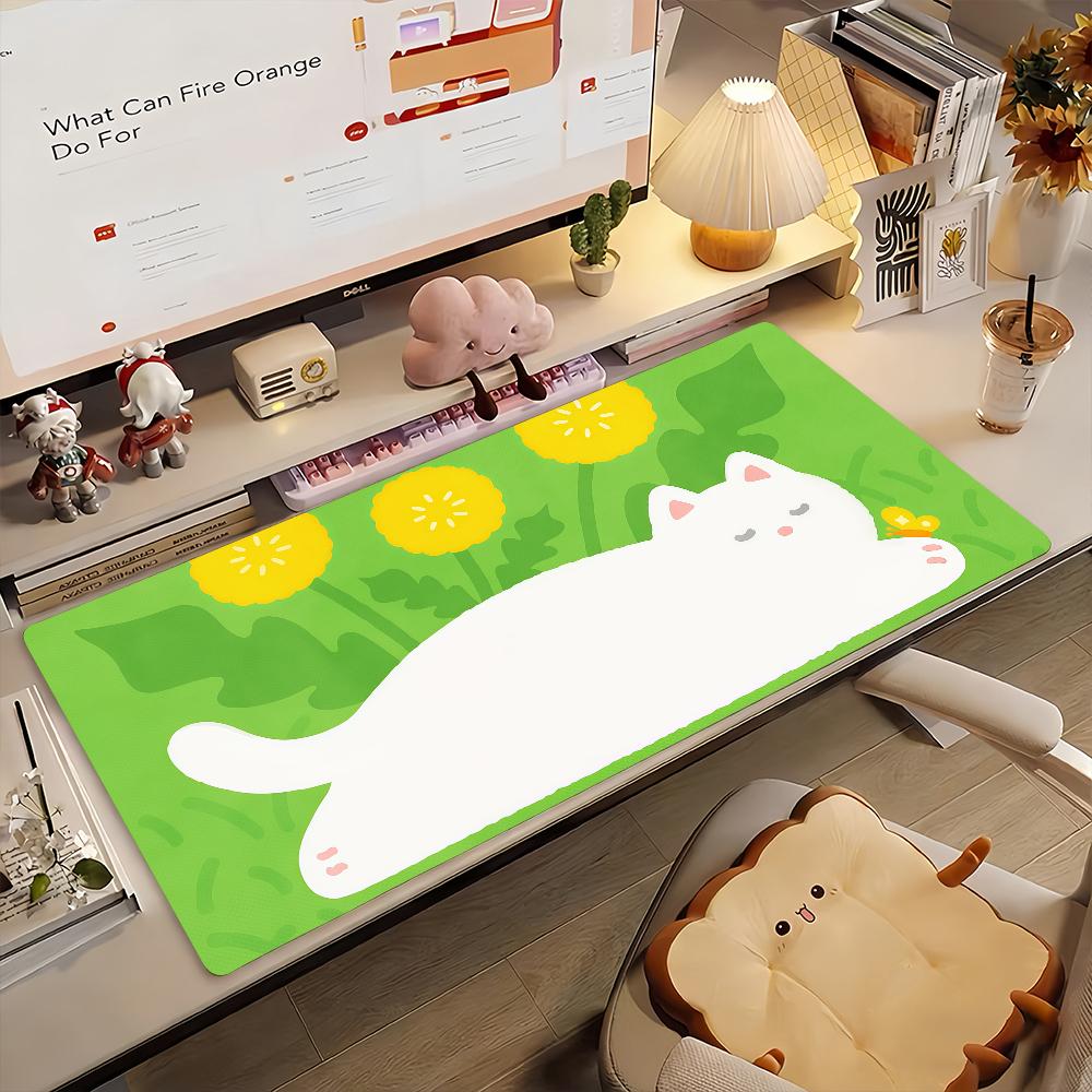 Cartoon Cat O-orosi Mouse Pad Anti Slip Rubber Edge Locked Thickened Laptop Gaming Desk Mat