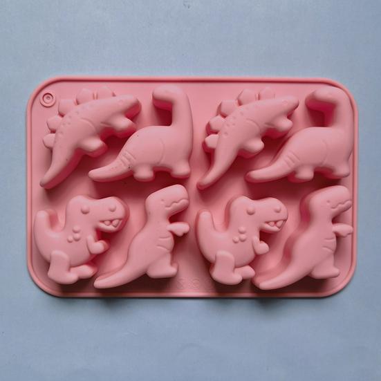Dinosaur Silicone Mold Ice Cube Tray Flexible Fondant Chocolate Candy Mold Biscuit Cake Candle Soap Mold Easy Release Pastry DIY Tools