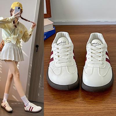 Дофаминовые повседневные кеды женские весенние новые универсальные нишевые туфли студенческие на платформе белые туфли