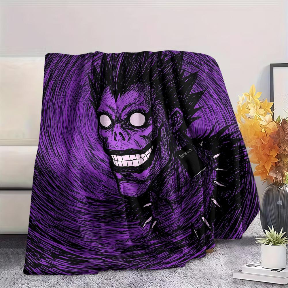 Death Note Print Flannel Blanket, Ultra Soft High Quality All Seasons Warm Throw, Home Decor Cozy Blanket, Perfect Christmas Gift