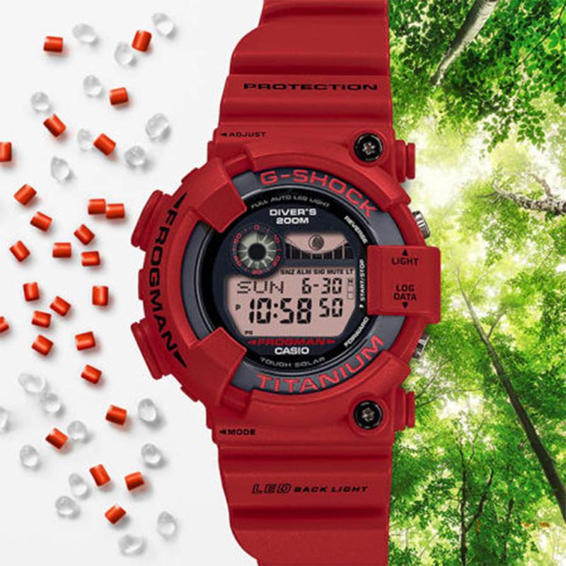 Casio G-SHOCK Морская Серия 30-летний Юбилей Переиздание Frogman Красный и Черный Лягушка Специальная Задняя Гравировка Солнечный Кварцевый Механизм Смола GW-8230NT-4PR