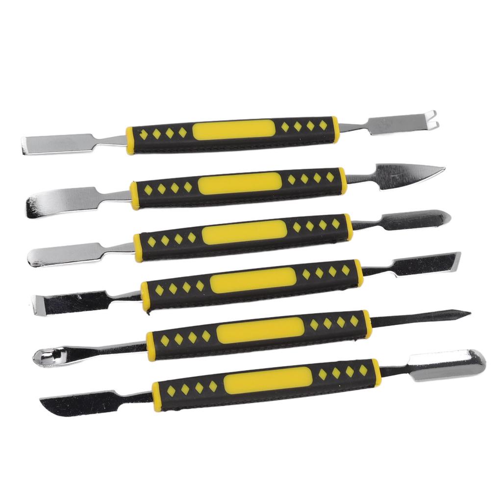 6Pcs Spudger Opening Pry Tool ABS Handle Alloy Steel Bar for Electronic Maintenance