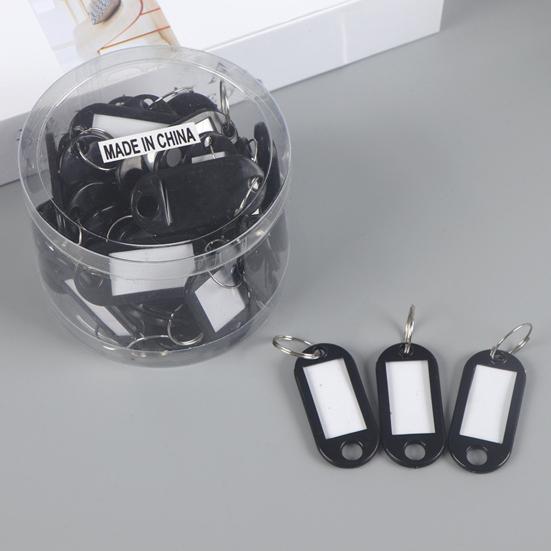 Yousheng 50 шт. брелок для ключей пластиковые брелки идентификационные бирки с разделенным брелоком бумажная вставка брелки писчая бумага брелок органайзер