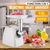 High Power Electric Meat Grinder Heavy Duty Meat Mincer Home Sausage Stuffer Meat Mincer Kitchen Food Processor 800W
