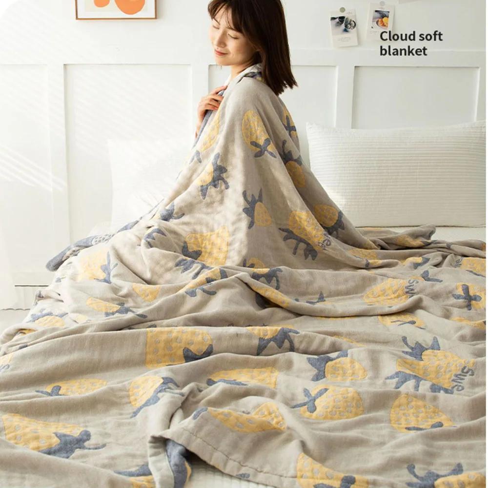 Новое одеяло в стиле бохо, хлопково-марлевое прохладное одеяло, повседневное одеяло для кровати, уютное покрывало, мягкая простыня, домашний декор, чехол для дивана