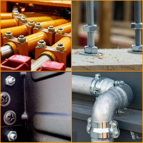 220-Piece Hex Nut Set, M3, M4, M5, M6, M8, 304 Stainless Steel, Lock Nuts, Replacement Parts for Furniture and Machinery, Repair Parts, Storage Box In