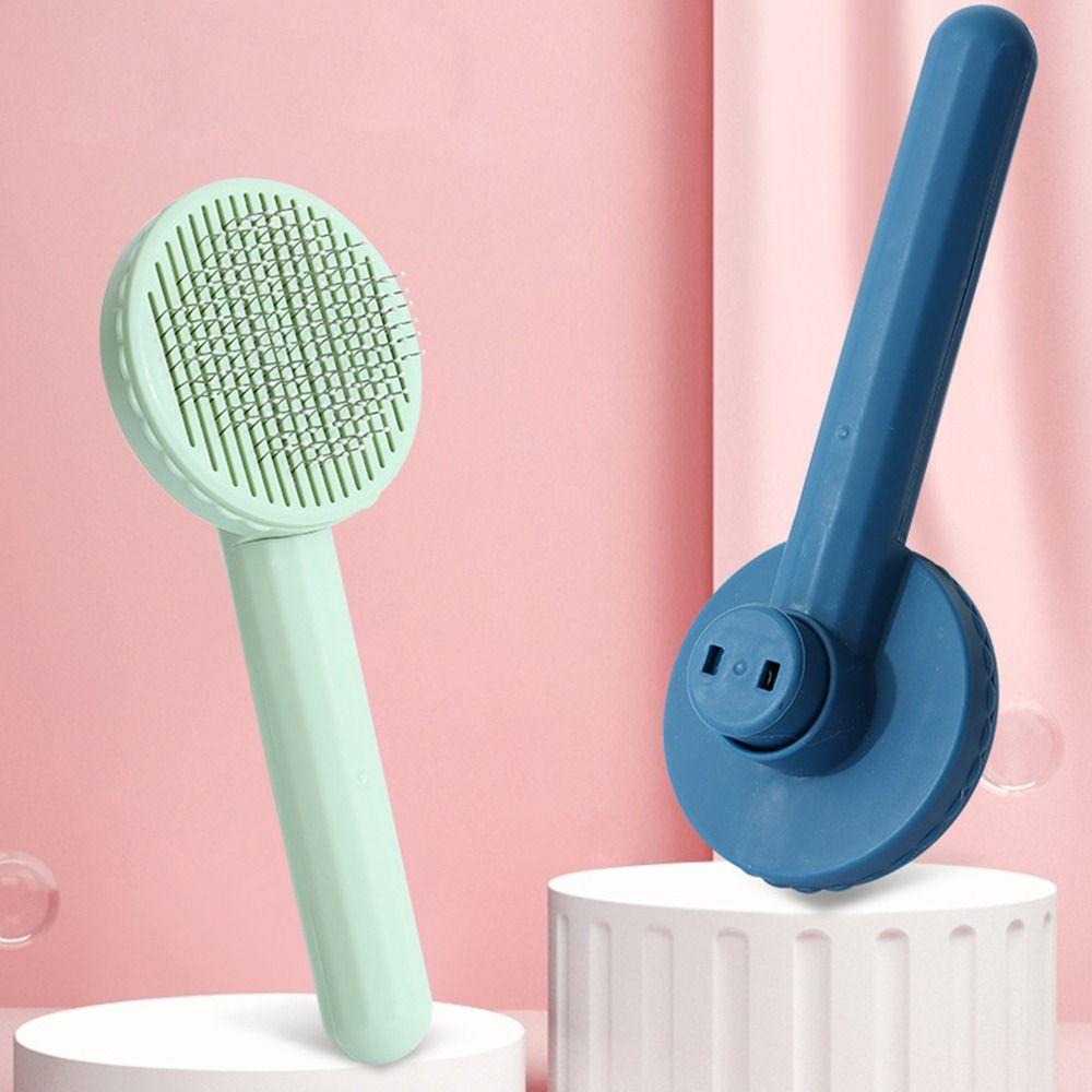 For Cats Dogs Cat Accessories Remove Hair Grooming Brush Self Cleaning Cat Brush Pet Comb