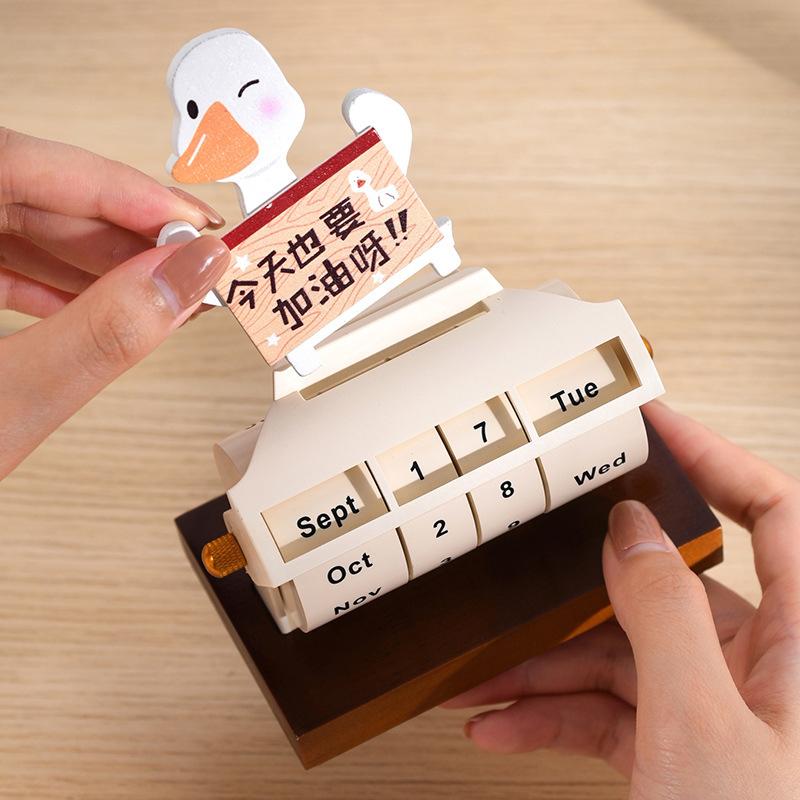 Вращающийся вечный календарь, настольные украшения, карточка-напоминание об обратном отсчете, календарь на 2025 год, мини-вращающийся настольный календарь, годовой календарь