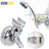 Shower Holder Suction Cup Holder 360° Adjustable Showerhead Holder Plating Shower Rail Head Holder Bathroom Wall Mount Bracket