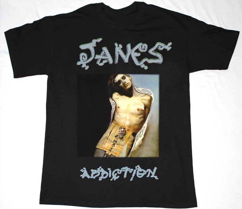 NEW JANE'S ADDICTION Heavy Cotton Black Unisex T-Shirt