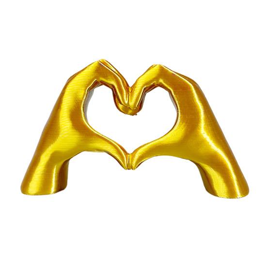 Фигурка Жест Любви, Напечатанная на 3D-принтере, Статуэтка в форме сердца любви и руки