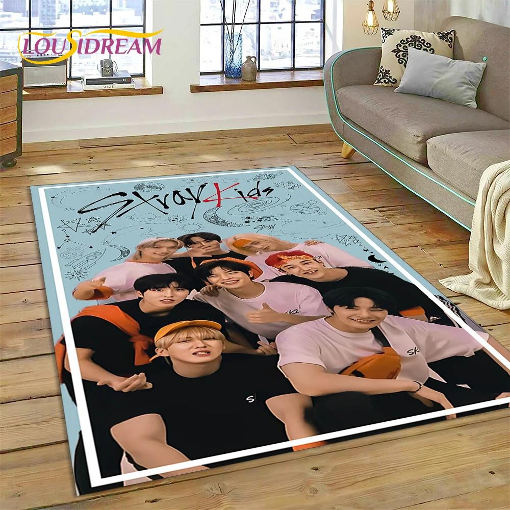 HD Корея Kpop Stray Kids 3D Ковер с изображением певца для Спальни Гостиной Дома, Декор для Дивана, Большой Игровой Коврик для Пола для Детей