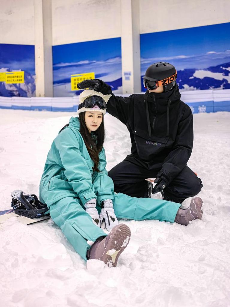 Унисекс Толстый Лыжный Костюм с Капюшоном - Модная Зимняя Спортивная Одежда для Пар