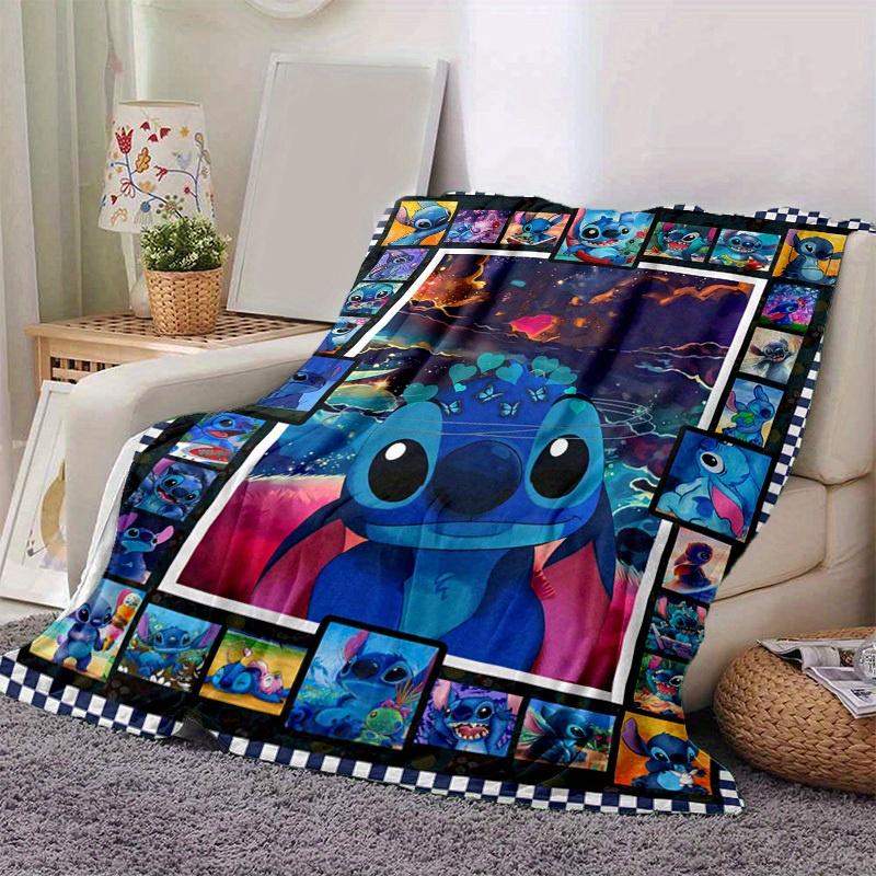 1pc. Stitch Cartoon Blanket, Home Decor Gift for All Seasons, Soft and Cozy Throw Blanket, Perfect for Couch, Bed, or Any Room, Vibrant Colo