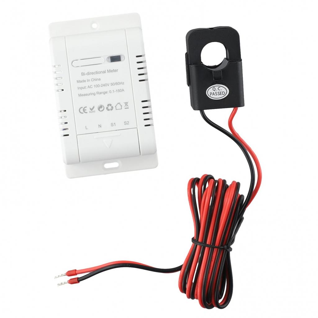 Tuya Smart Двунаправленный ZIGBEE Счетчик Энергии 150A Клещи