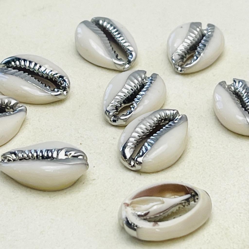 10 шт., Подвески-шармы из белой натуральной ракушки, с серебристым краем из цинкового сплава, для DIY аксессуаров для ожерелья, креативного изготовления ювелирных изделий, женские мужские оптом, подарки для рукоделия