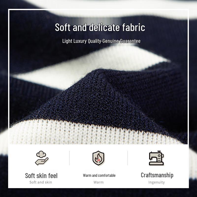 MONTAGUT Мужской осенне-зимний вязаный пуловер в полоску, имитация двойки