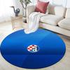 GNK Dinamo Zagreb Round Area Rug,Carpet Rug for Living Room Bedroom Sofa Playroom Decor,Non-slip Floor Mat