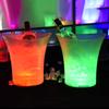 New Waterproof Plastic LED Ice Bucket 4 Color LED Bars Nightclubs 5L LED Light Up Champagne Beer Bucket
