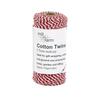 Mill Farm Cotton Twine Spool 2 Tone Red/White 100g/ 100m