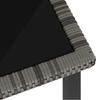 Garden Dining Table Gray 140 x 70 x 73 cm Poly Rattan
