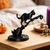 Прочная Фигурка Черной Кошки на Метле Ведьмы из PLA, 3D-Печатная Статуэтка Метлы, Хэллоуинское Украшение для Стола, Настольное Украшение для Многоуровневой Подачи, Стола,