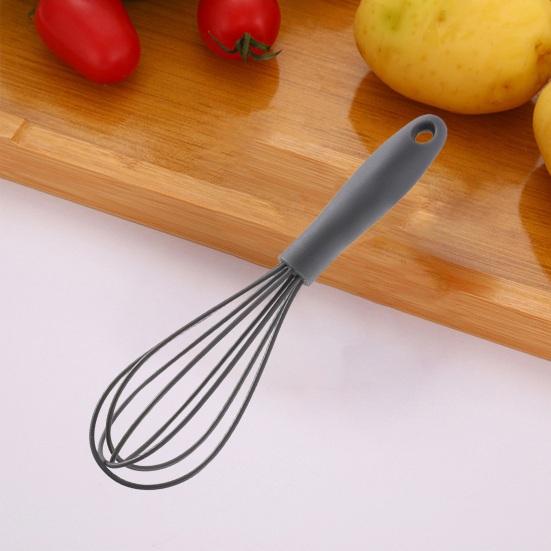 Силиконовый венчик для взбивания яиц, ручной венчик для яиц с нескользящей ручкой, ручные проволочные венчики с силиконовым покрытием для смешивания, приготовления пищи, перемешивания