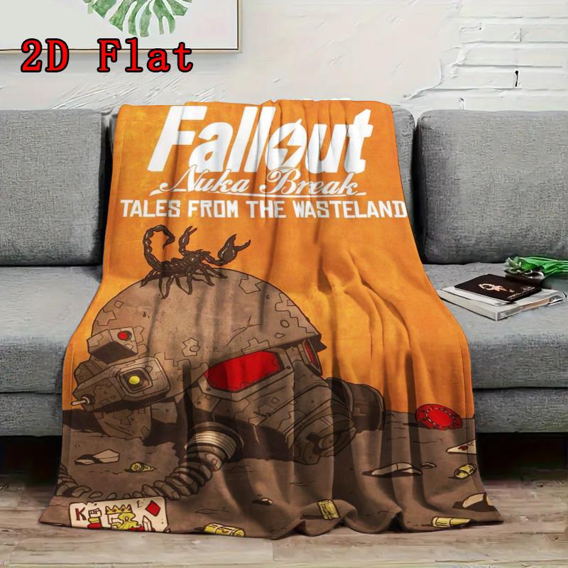 Fallout 2D Flat Pattern Flannel Blanket High quality All Seasons Warmth and Comfort Perfect for Christmas Gifts.SMT0917254