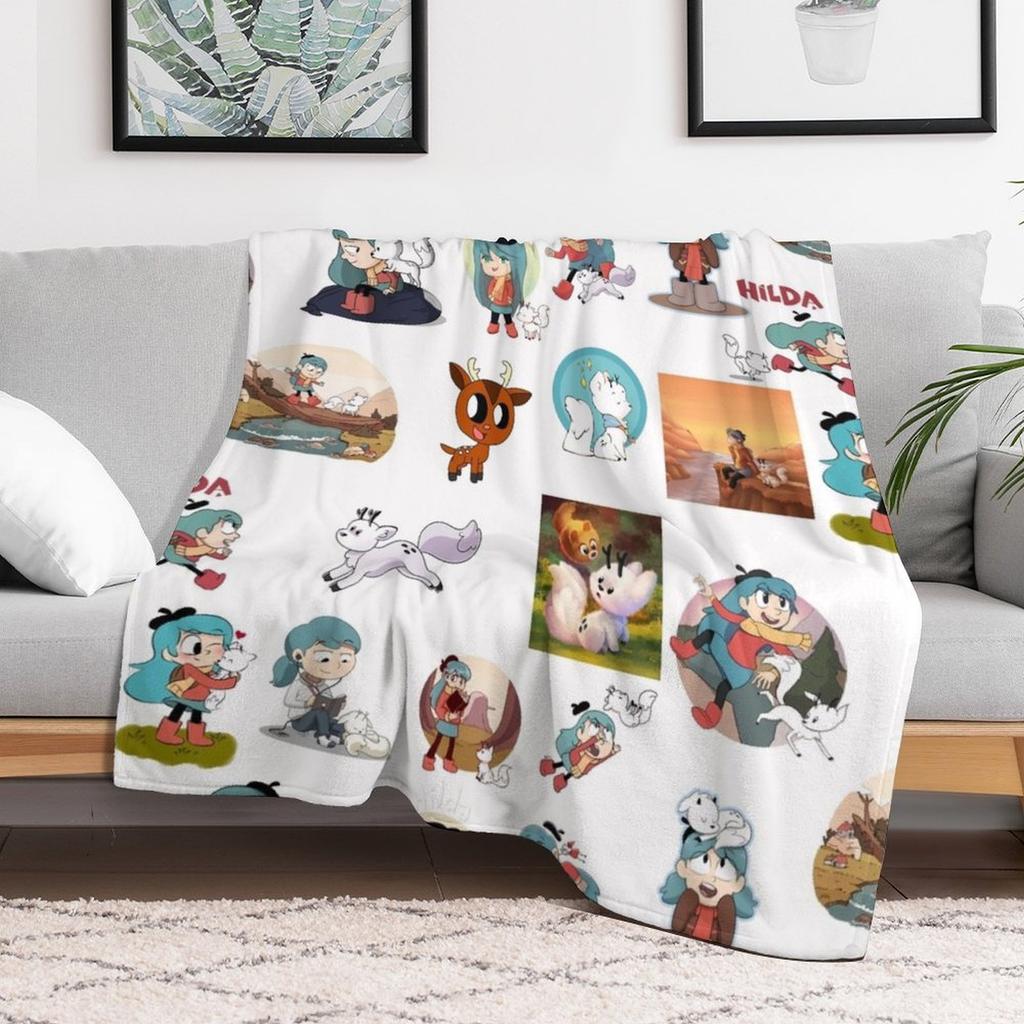All of Netflix Hilda hilda twig Hildanetflix Hilda Netflix hilda twig cartoon kids show twig Sleeping twig Throw Blanket