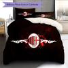 Associazione Calcio Milan3 Pattern Bedding Quilt Set  Home Decoration  Gift (1 * duvet cover + 2 * pillowcase  without core)