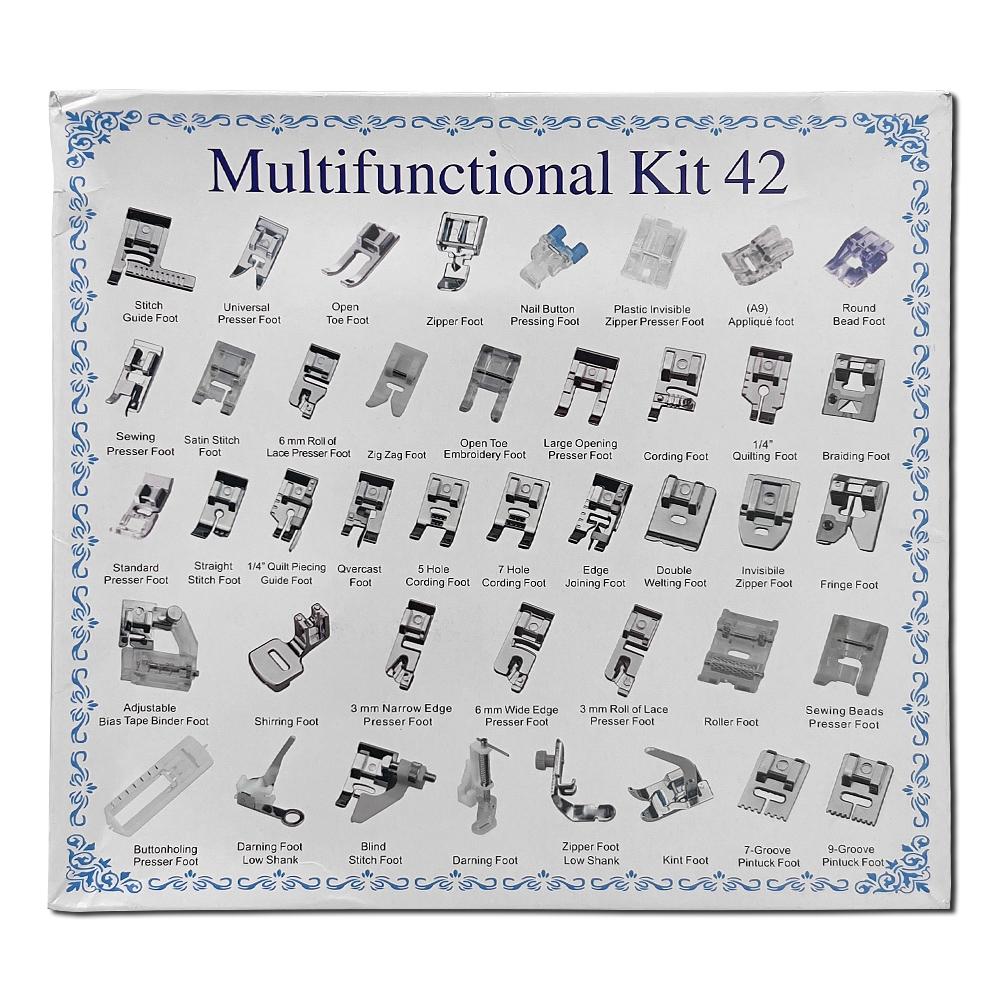 Для Brother Singer Janome вязание потайным стежком, штопка, аксессуары для швейных машин, набор прижимных лапок, 32/42 шт.