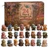 Dragon Advent Calendar Christmas Countdown Calendar, with 24 Acrylic Decorations, Days Collectible Decor Gift Box, Holiday for Lovers Decorations