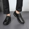 Мужская обувь из натуральной кожи высокого качества на плоской подошве, модная мужская повседневная обувь, брендовая мужская мягкая удобная обувь на шнуровке, черная 99