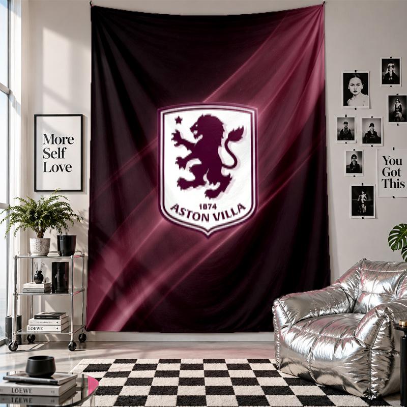 Aston Villa Football Wall Tapestry Home Decor Wall Hanging Cloth for Bedroom Living Room Background