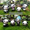8Pcs/set Cartoon Panda Creative Wild Garden Micro Landscape  Decoration Accessories Cute Doll