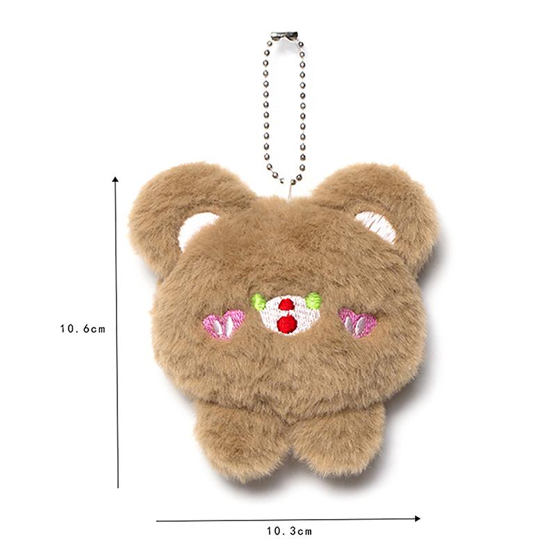 Для пары кукла-ключ кулон рюкзак украшение мультфильм милый мини плюшевый медведь румяна мягкий хлопковый брелок игрушка