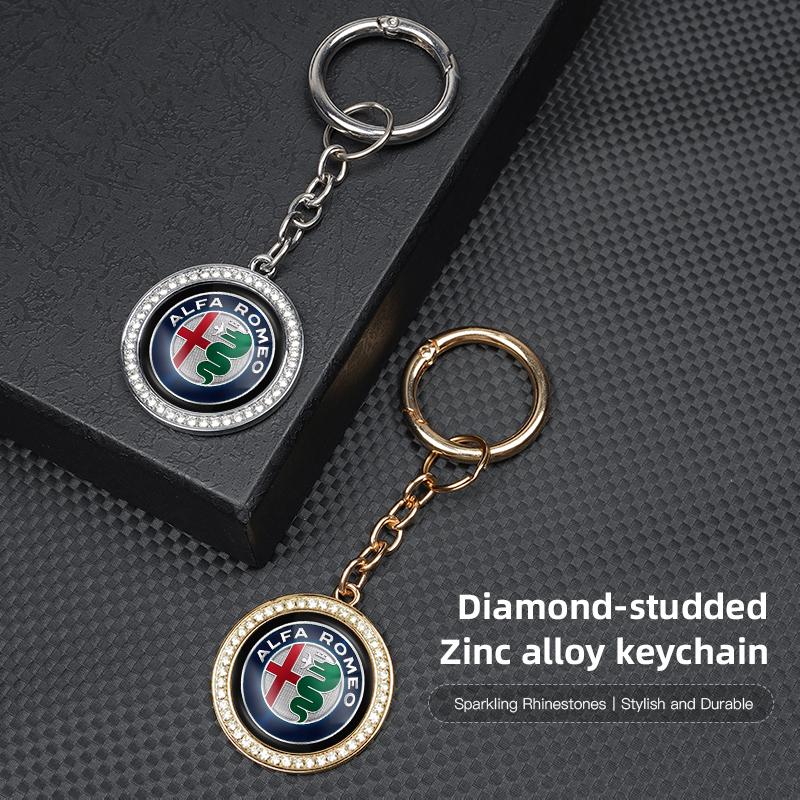 2026 Hot Alfa Romeo Metal Car Logo Key Chain Boutique Keychain Keyring Pendant Car Interior For Alfa Romeo 4C 159 166 Spider Giu