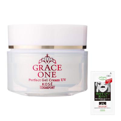 Grace One Rich Repair Gel UV 100 г Содержит и витамин С для защиты от пигментации и УФ-лучей 1 бесплатная упаковка зажимов для носа KOSE Всё-в-одном SPF50+ PA++++ коллаген,