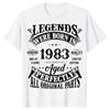 41th Vintage Legends Born in 1983 41 Years Old T Shirts Graphic Streetwear Short Sleeve Birthday Gifts Unique Summer Tshirt