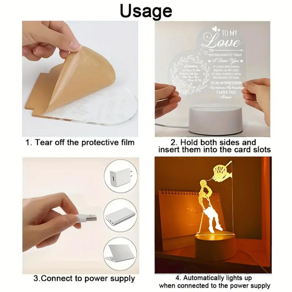 3D Креативный Спортивный Ночник Баскетбол, Украшение для Спальни Гостиной, Настольный Декоративный Светильник