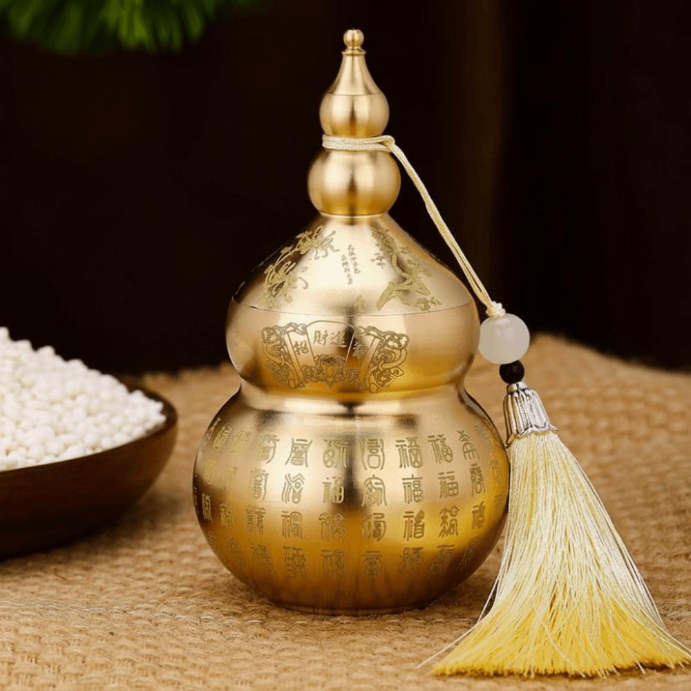 Chinese-Style Feng Shui Gourd Ornament Mini Size Wealth-Bringing Gourd Desktop Decoration