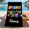 Custom Name Sprunki World Stylish Digital Printing Beach Towel Quick‑Drying Absorbent Blanket for Beach Pool Gym Travel