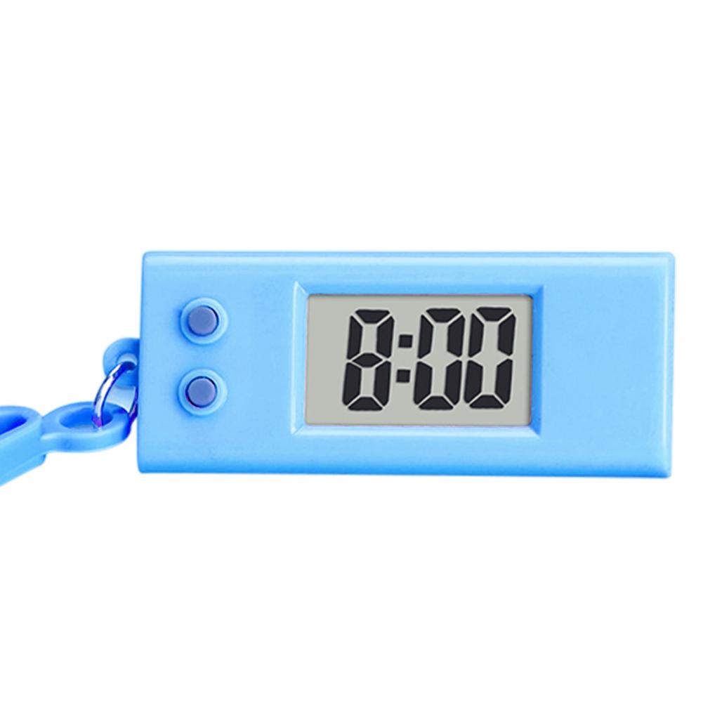 Student Electronic Clock Silent LCD Digital Display Triangle Desktop Clock Keychain for Exam Table Time Display Hanging Keychain