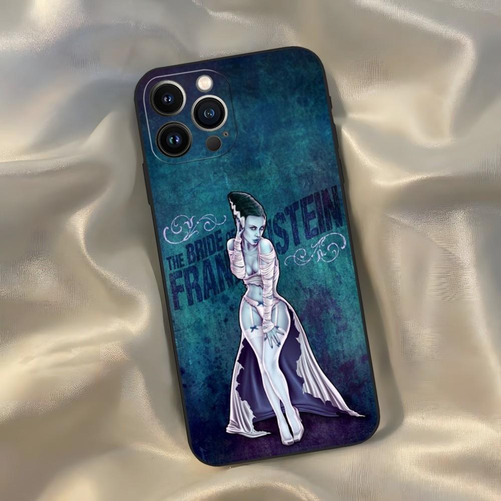 Bride Of Frankenstein Phone Case for Iphone 15 14 13 12 11 Pro Max Xr X Xs Mini 8 Plus SE 2022 Black Soft Silicone Cover